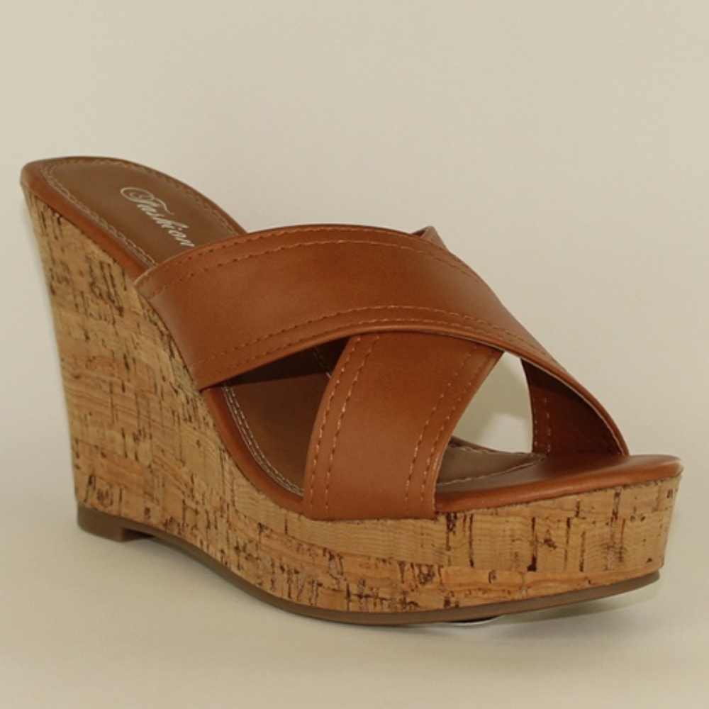 Wedge Sandals from Fashion Focus - Super-31 Cognac - Picture 2 of 2